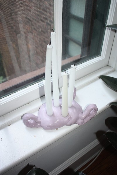 half-wet studio new york christina johnston hand-formed silicone candelabra