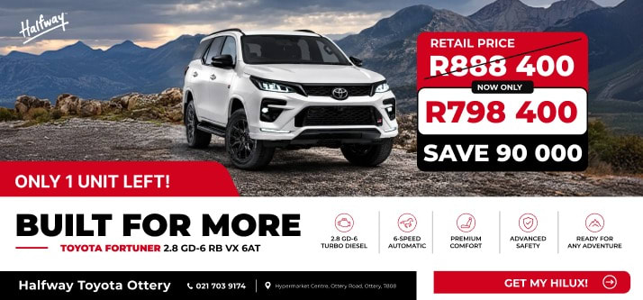 SAVE R90,000 ON THE TOYOTA FORTUNER 2.8 GD-6 RB VX 6AT!