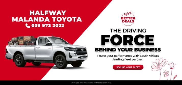 KEEP YOUR OPERATION ON TRACK AT HALFWAY TOYOTA MALANDA