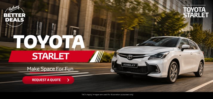 DEFINE YOUR DRIVE WITH THE TOYOTA STARLET 