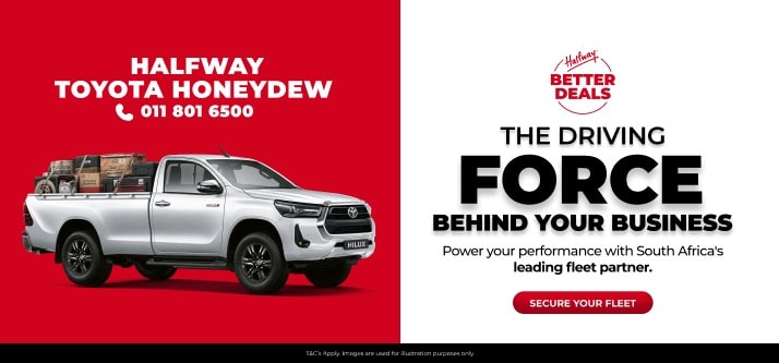 KEEP YOUR OPERATION ON TRACK AT HALFWAY TOYOTA HONEYDEW
