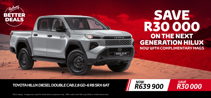SAVE R30,000 ON THE NEXT-GENERATION TOYOTA HILUX