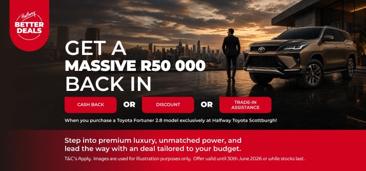 LEAD THE WAY WITH A MASSIVE R50,000 BACK
