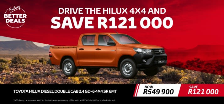 SAVE R121,000 ON THE TOYOTA HILUX