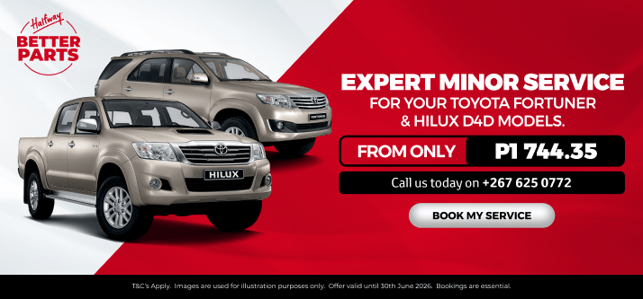 EXPERT MINOR SERVICE AT HALFWAY TOYOTA CHOBE
