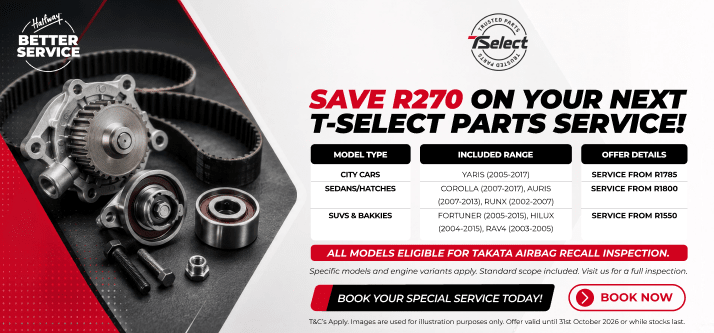 KEEP YOUR TOYOTA RUNNING SMOOTHLY FOR LESS AT HALFWAY TOYOTA GEORGE
