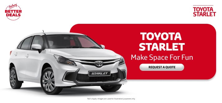 DEFINE YOUR DRIVE WITH THE TOYOTA STARLET 