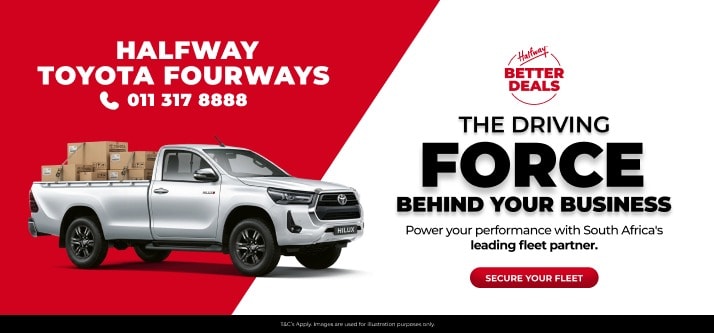 KEEP YOUR OPERATION ON TRACK AT HALFWAY TOYOTA FOURWAYS