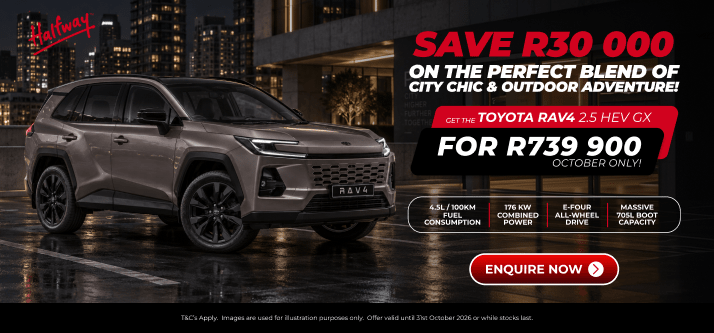 SAVE R30 000 ON THE TOYOTA RAV4 2.5 HEV GX THIS OCTOBER!