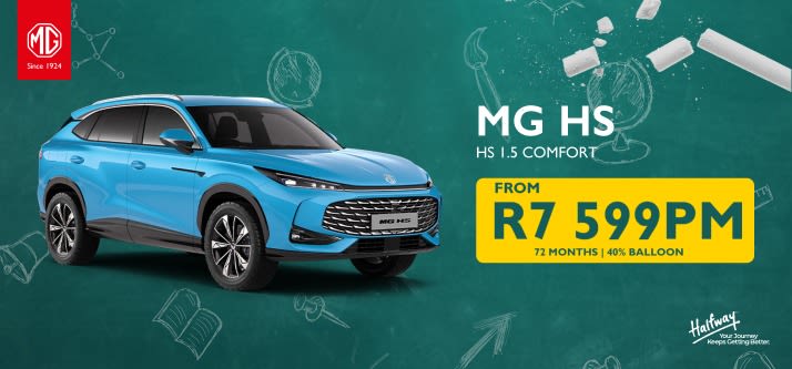 DRIVE THE FUTURE: THE MG HS FOR JUST R7,599 PM