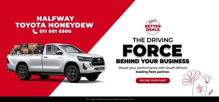 KEEP YOUR OPERATION ON TRACK AT HALFWAY TOYOTA HONEYDEW