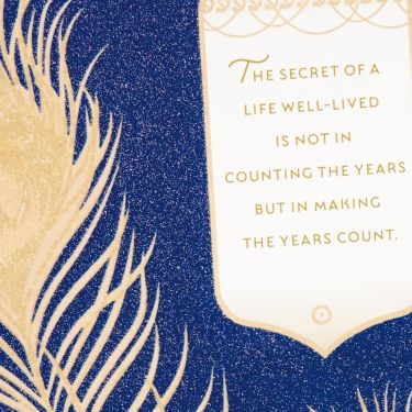 Peacock Feathers Birthday Card