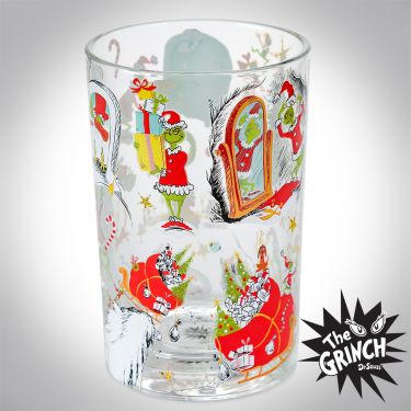 Grinch drinking glass