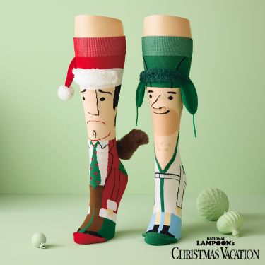 National Lampoons Christmas Vacation Clark and Eddie Socks