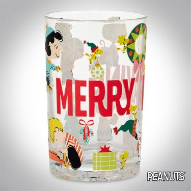 Peanuts merry drink glass