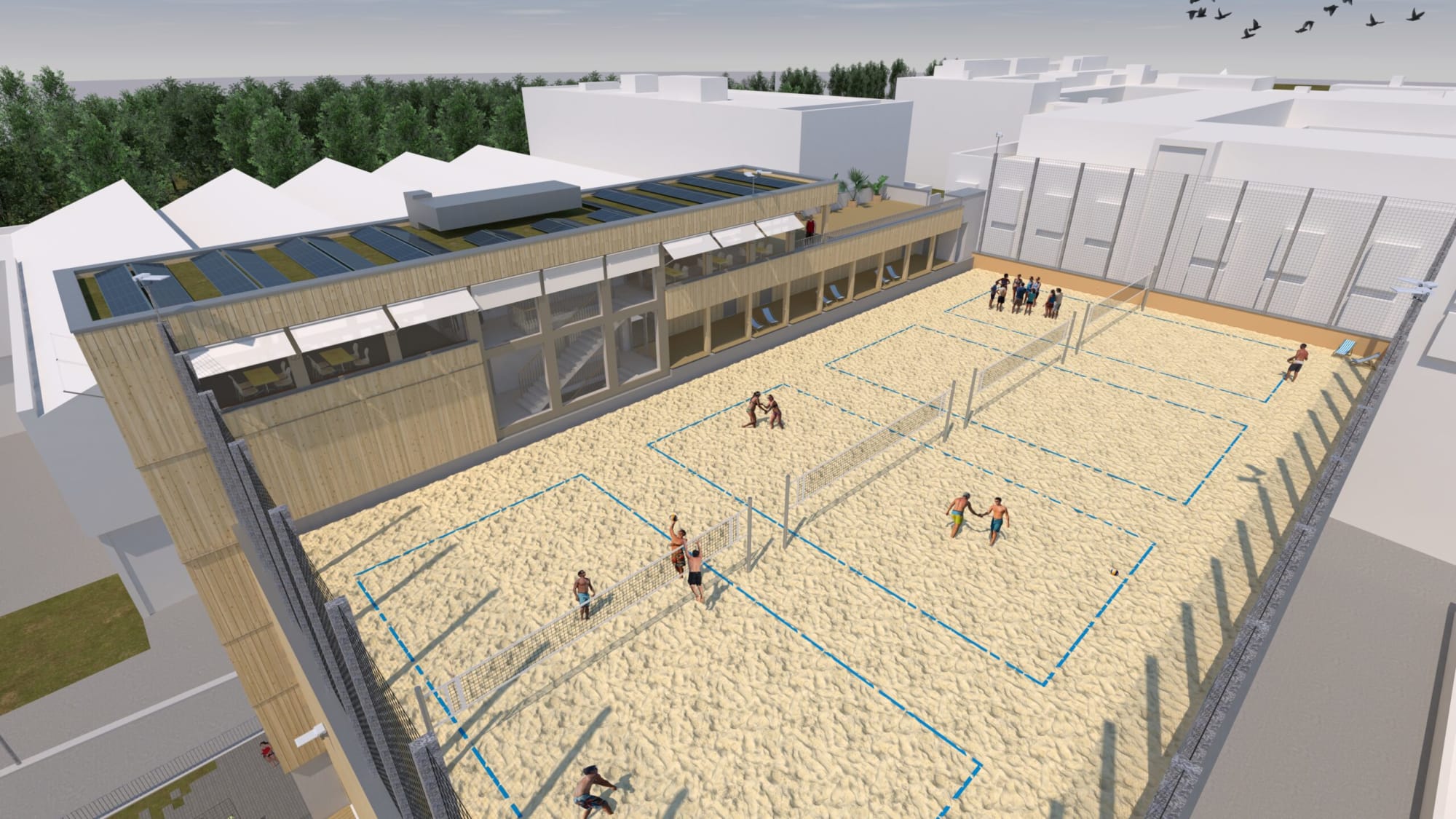 Visualisierung des neuen Home of Beach