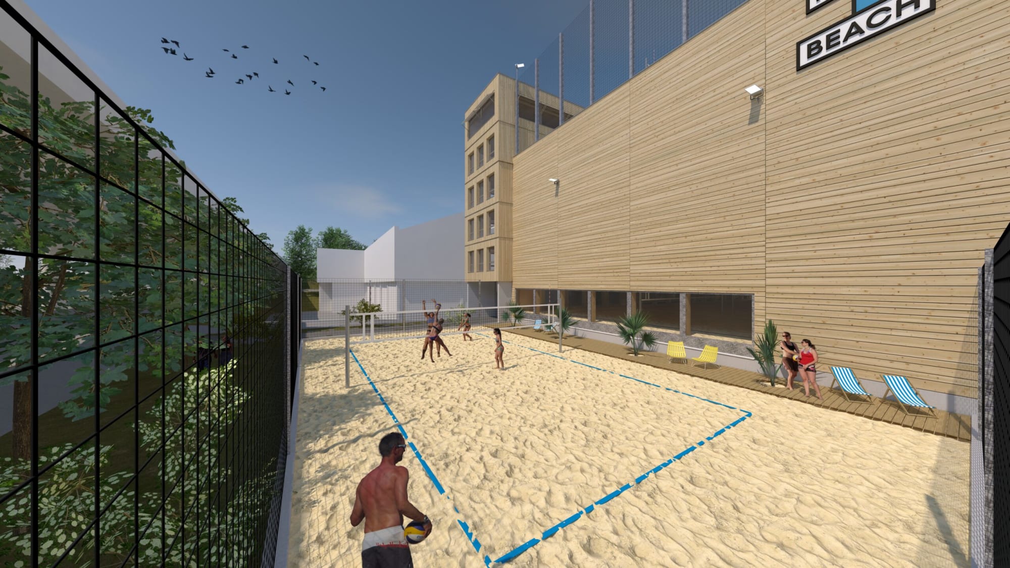 Visualisierung des neuen Home of Beach