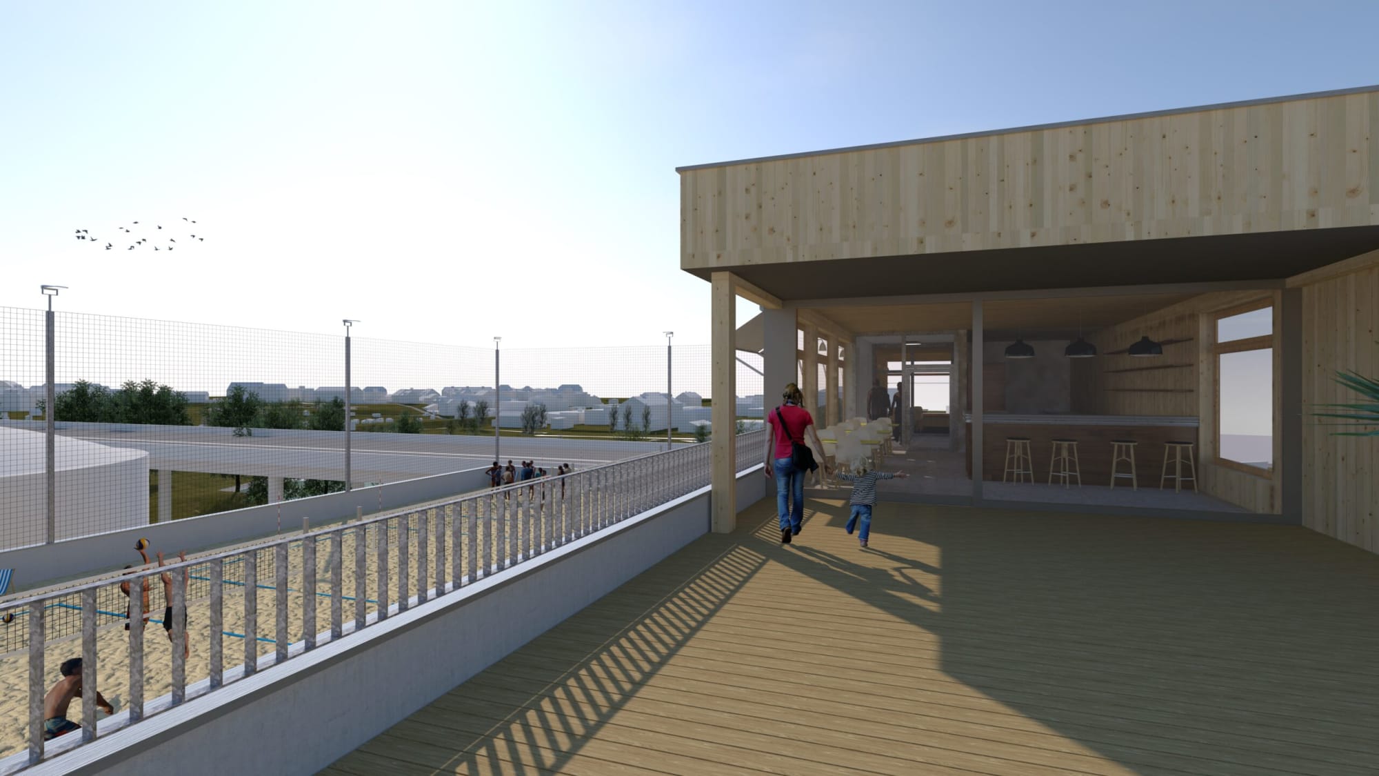 Visualisierung des neuen Home of Beach