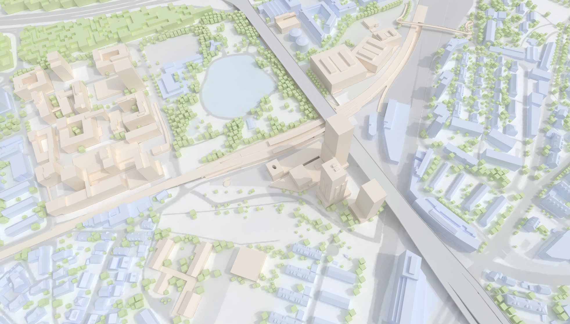 3D-Ansicht des Gesamtperimeters des ESP Ausserholligen