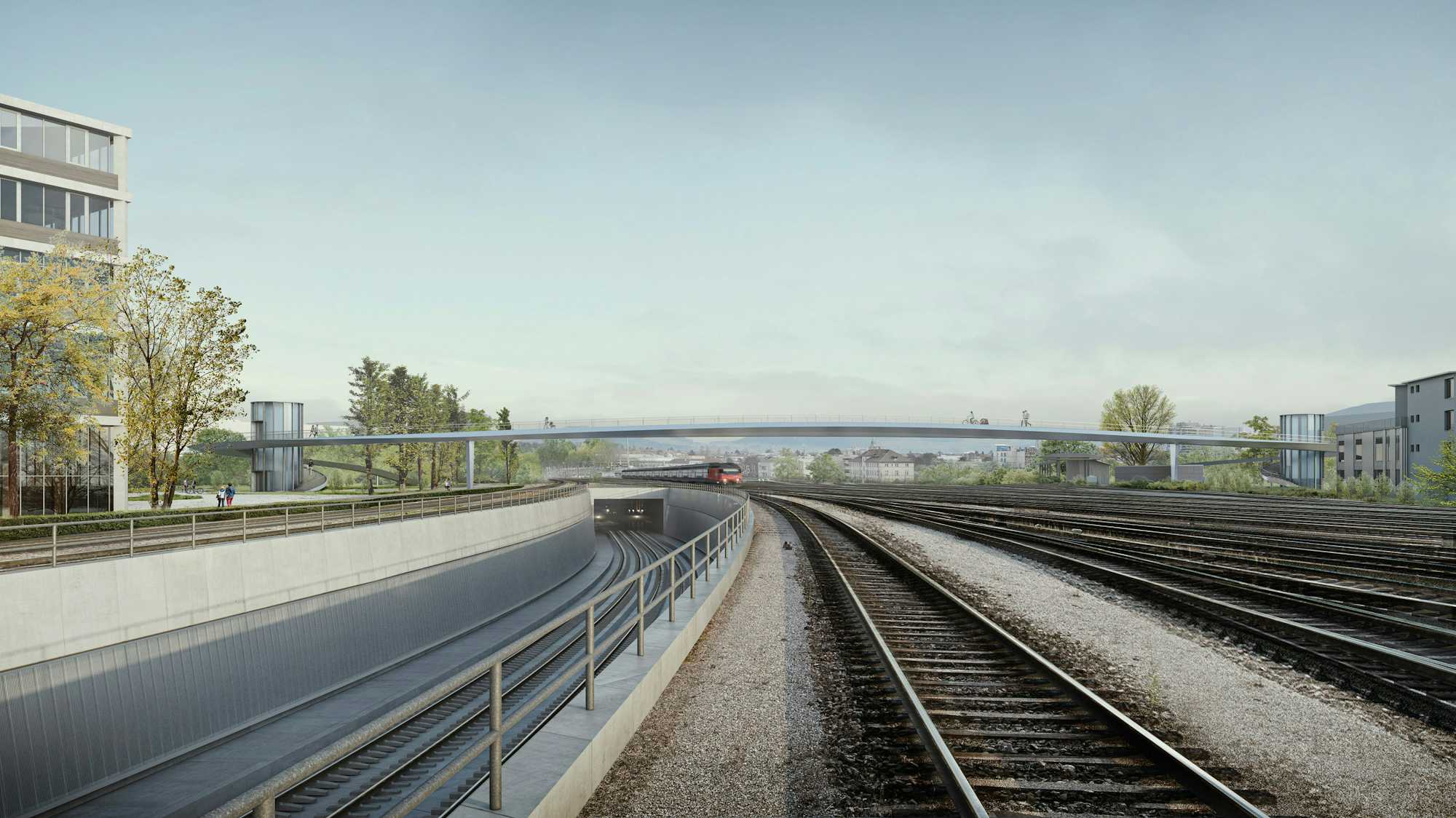 Visualisierung des neuen Holligentunnels