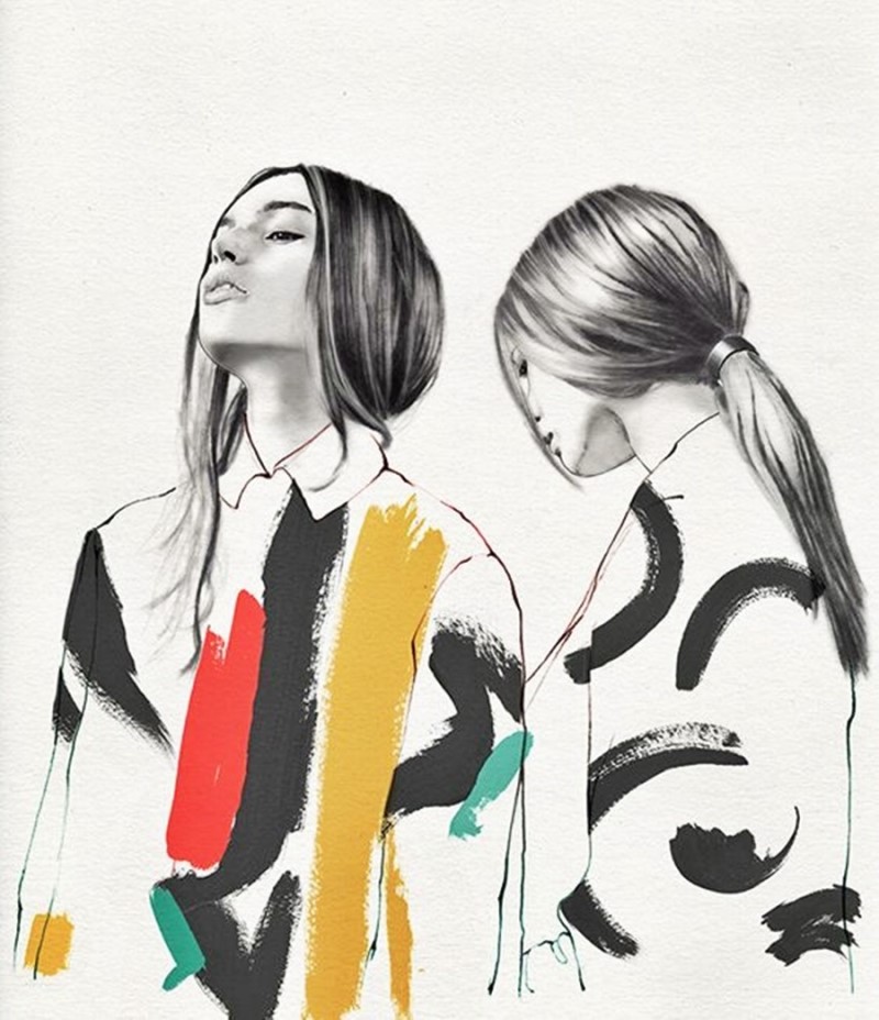 fashion illustration hair