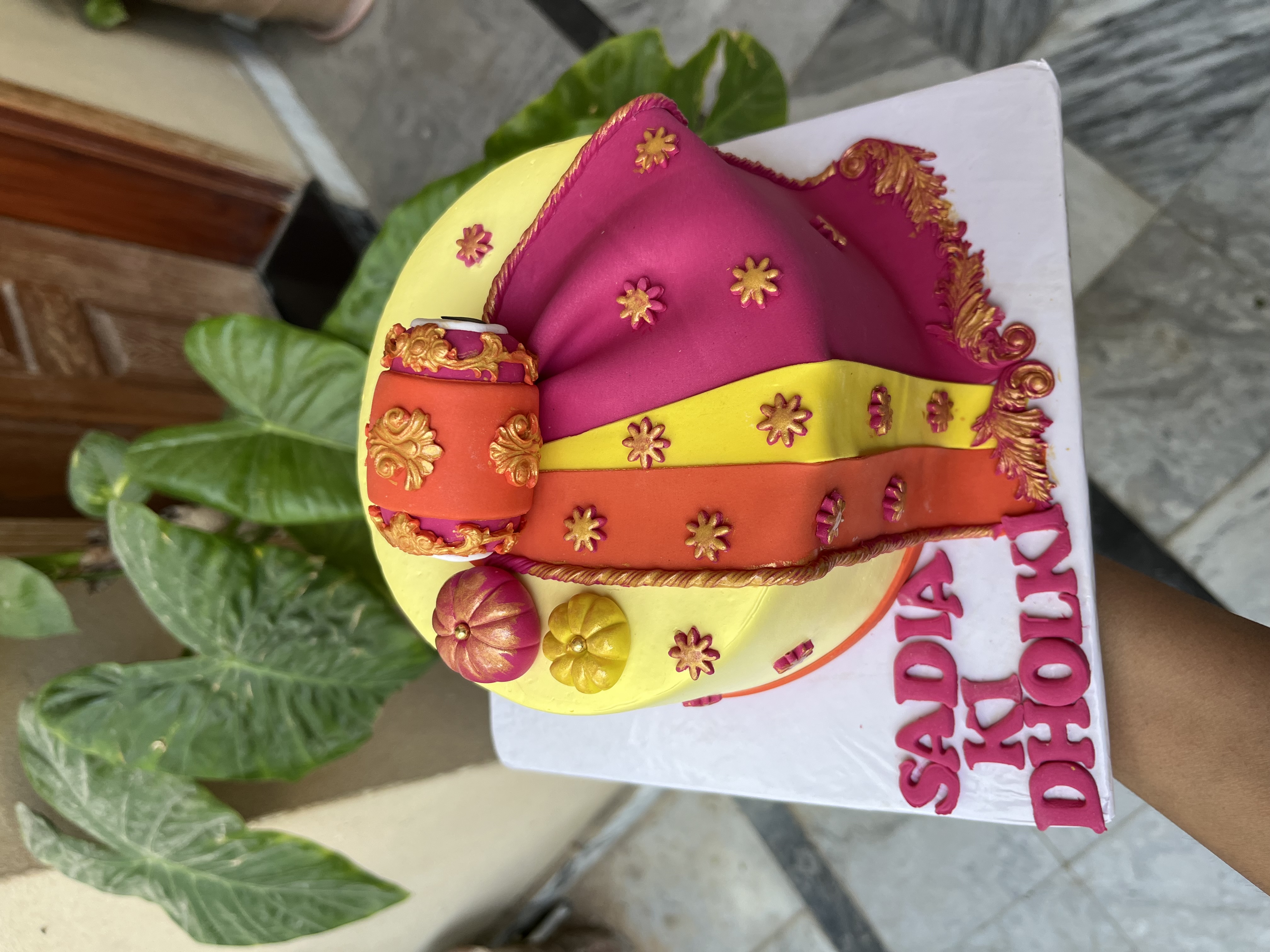 Dholki Drape Cake