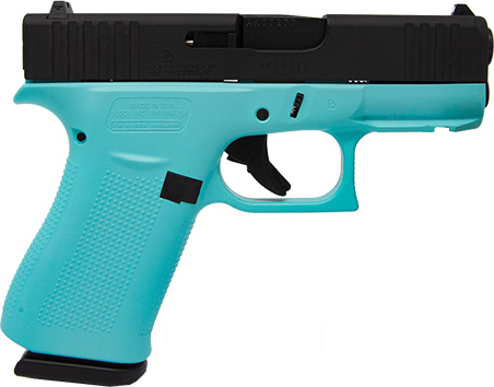 Apollo Custom Glock 43X Front Rail Robin’s Egg Black