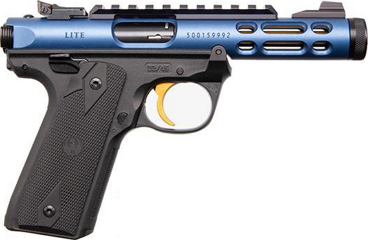Ruger Mark IV 22/45 Lite Blue w/ Gold Trigger