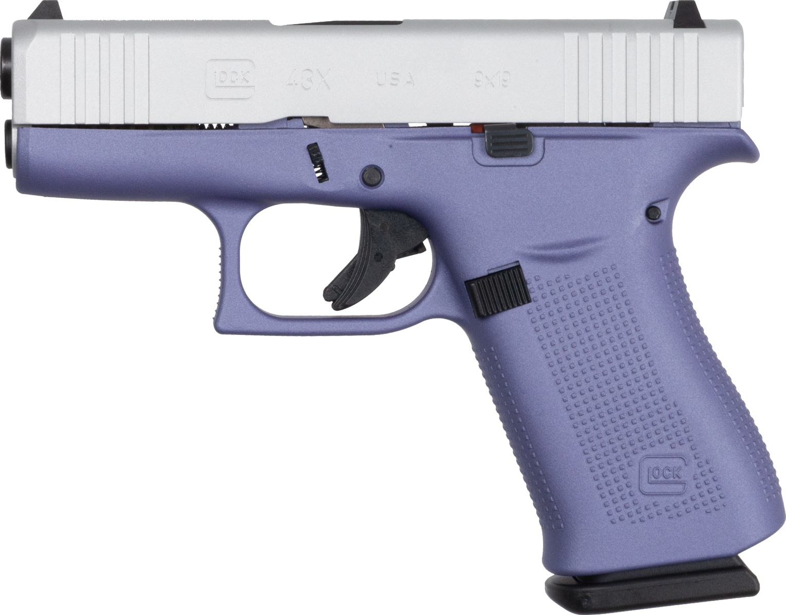 Apollo Custom Glock 43X Crushed Orchid Satin Aluminum — image 2