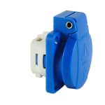 Einbausteckdose 16A Schuko 220 V in blau