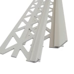 PVC-Sockelprofil mit Tropfkante 250 cm weiss