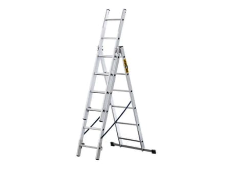Mehrzweckleiter 3-teilig aus Aluminium 