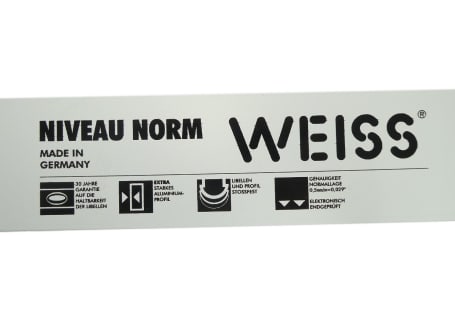 WEISS Profi Wasserwaage Aluminium mit 2 Libellen 