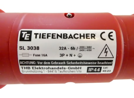 CEE-Adapterstecker 32A mit Absicherung 