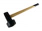 Spezial-Plattenhammer 4kg rund mit langem Stiel