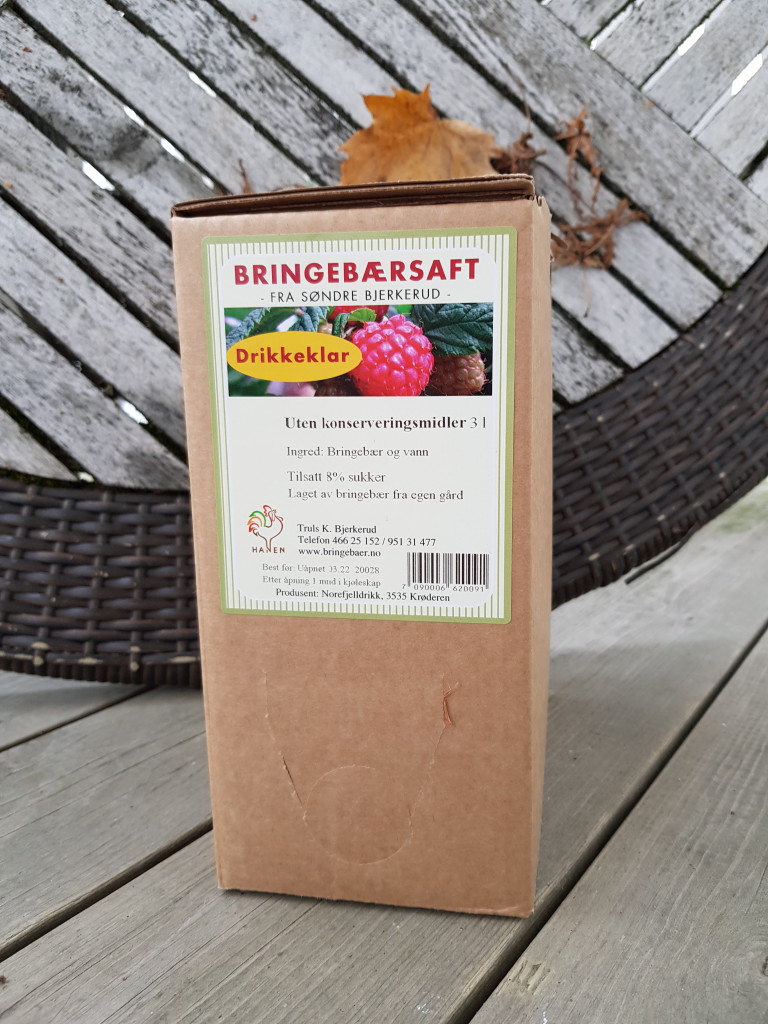 Drikkeklar bringebærsaft - 3 liter