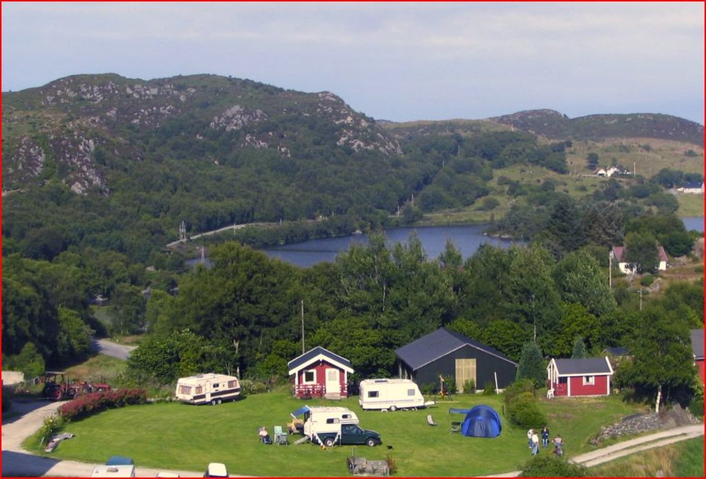 Camping område med litt utsikt
