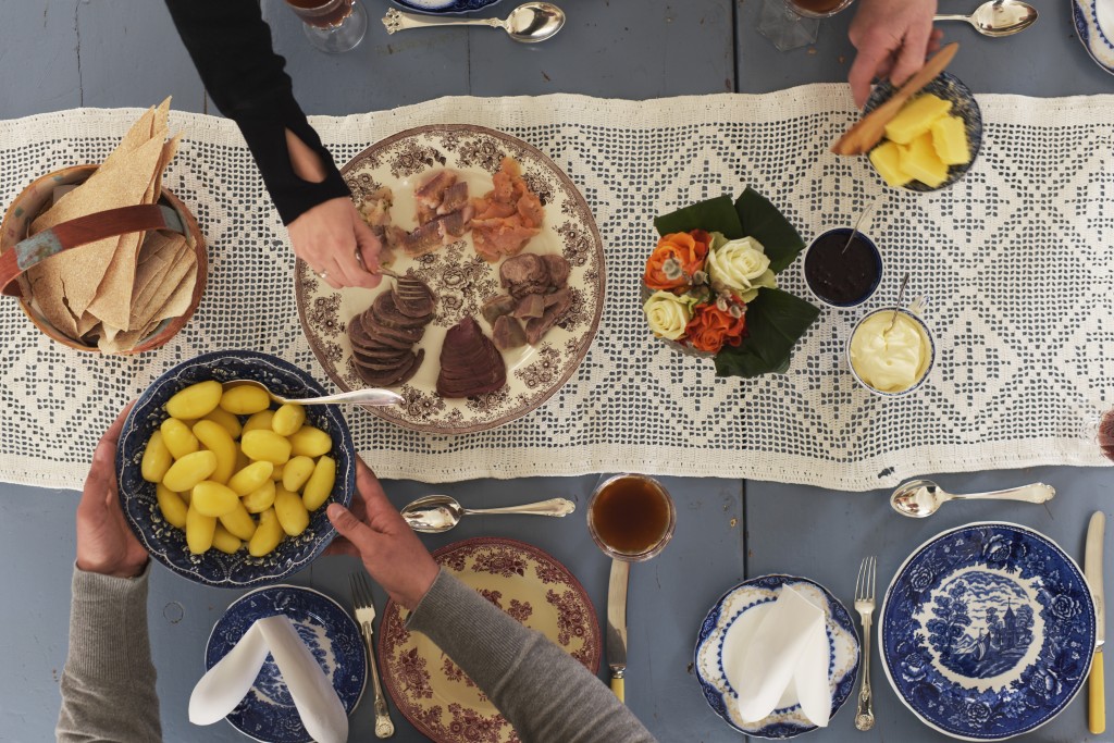 Noe av maten servert i Skottgården