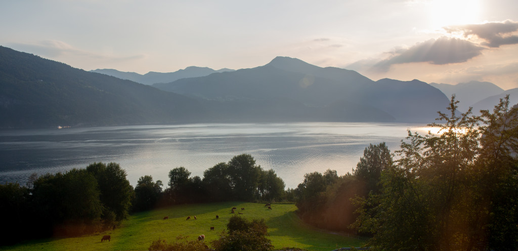 Fjorden og fjella - ramma rundt tunet og livet på garden.