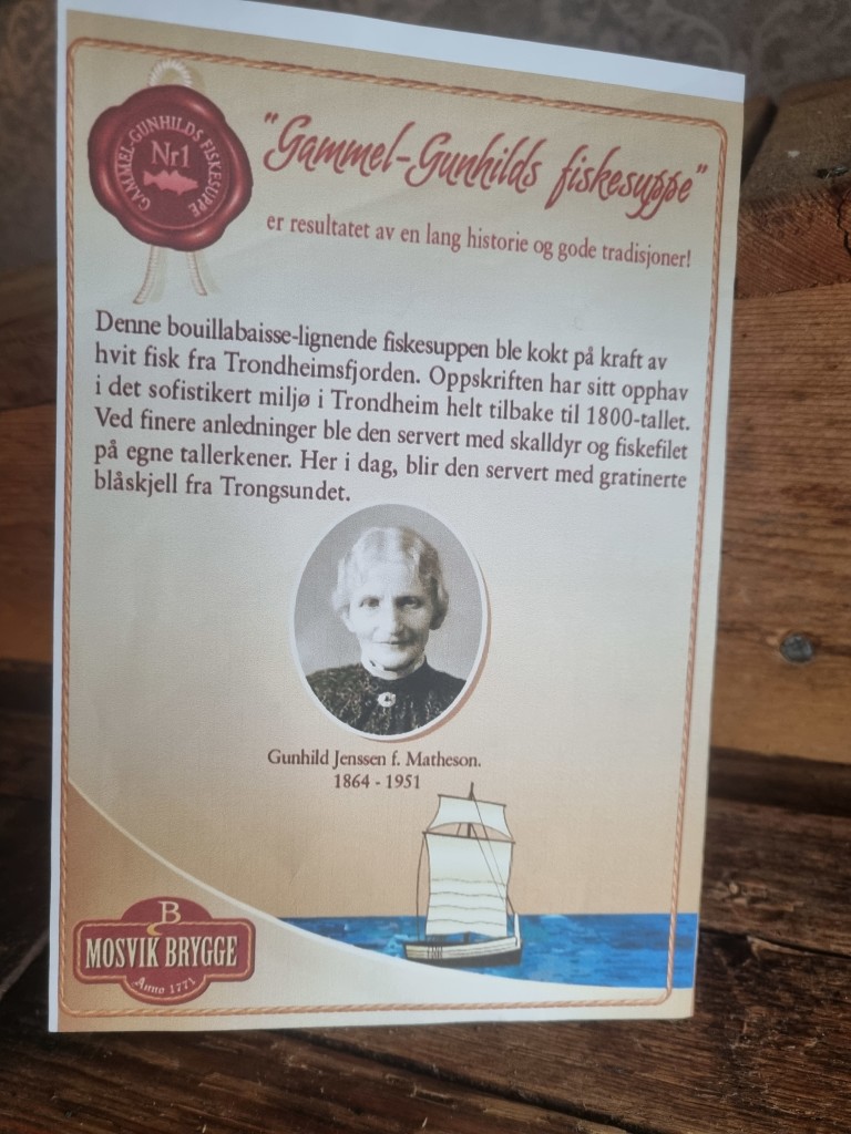 Brygga serverer historiske retter som Gammel-Gunhilds fiskesuppe