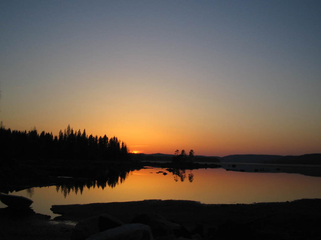 Solnedgang på Finnskogen