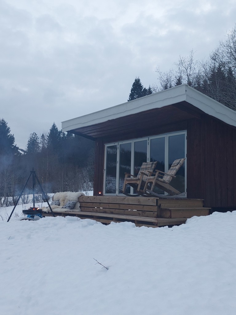 En helårsisolert gapahuk som er en annerledes og spesiell komfortabel overnattingsmulighet.