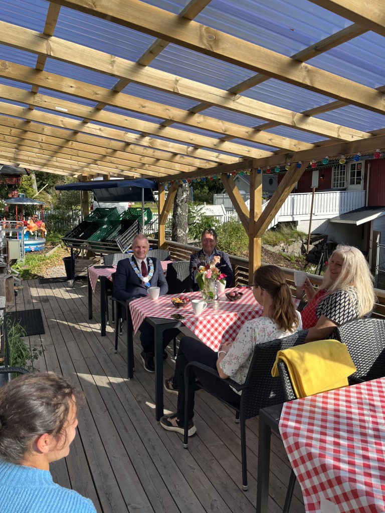 Her er ordfører og næringsjefen i vestfold på besøk