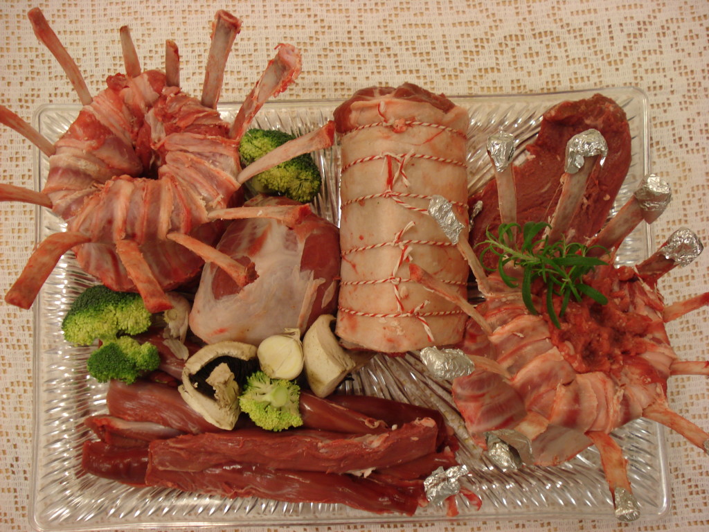 Lammekrone, lammebaron, indrefilet og lammebiff