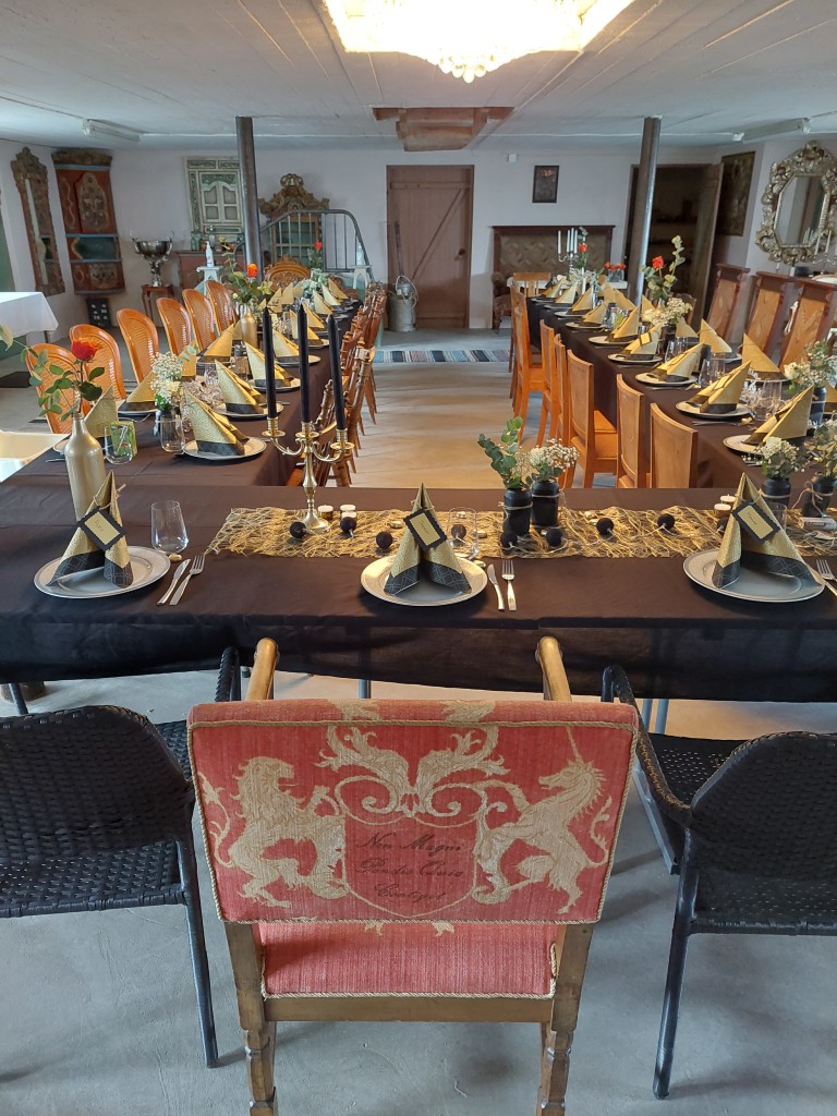 Vi har kapasitet til 56 personer ved langbord