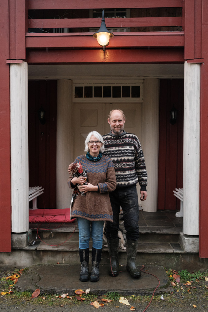 Gårdsfolket Egil Haugsten og Anna Linde