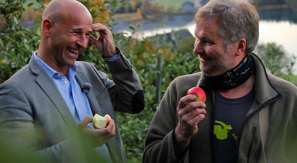 Verdas beste eple kjem frå Hardanger, sa Ricard Juhlin i TV programmet Nesevis
