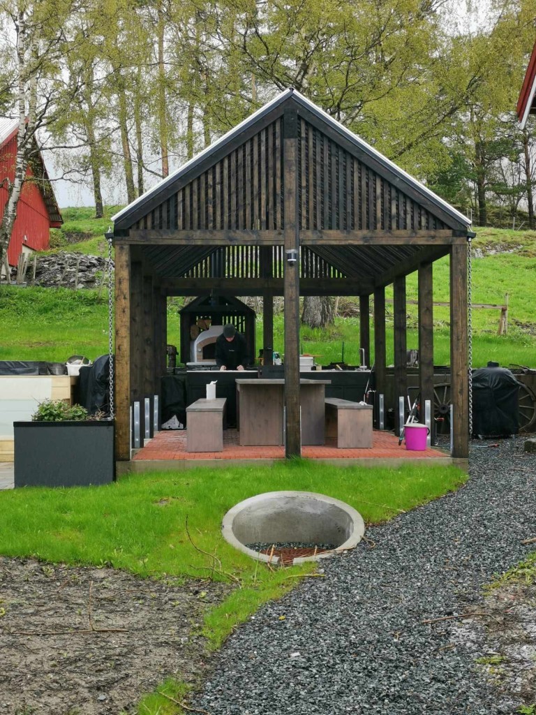 Uteområde på tunsiden.