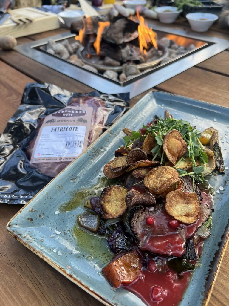 Måltid med moskus entrecote