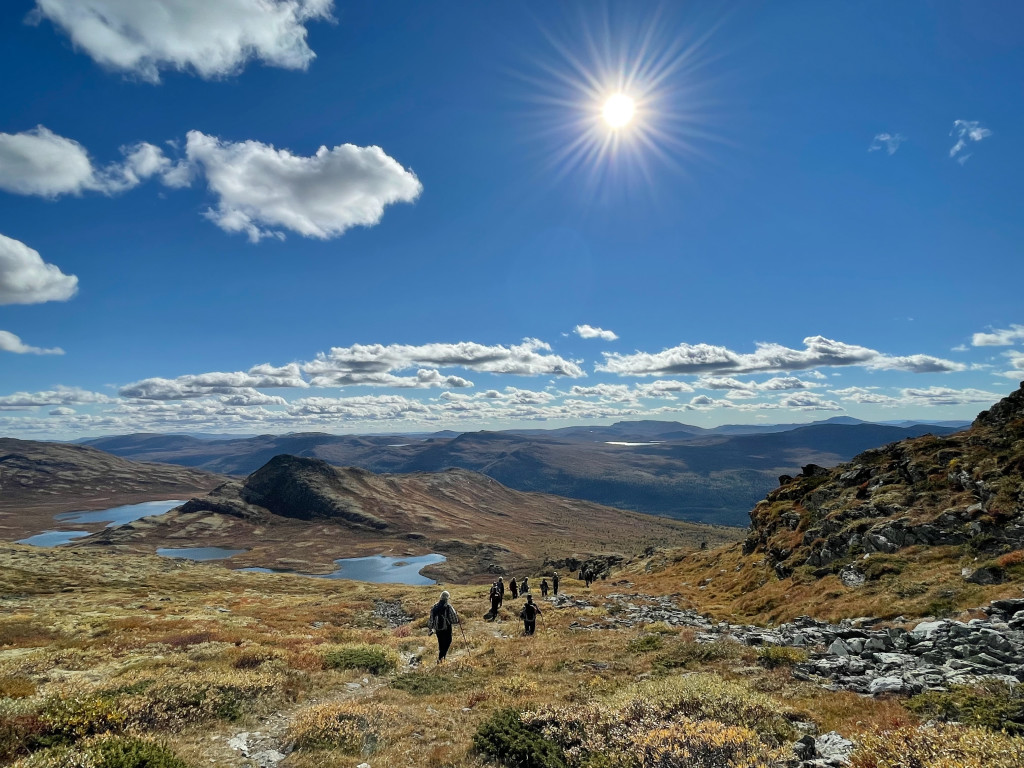 På veg hjem fra toppen av Ruten (1517 moh)